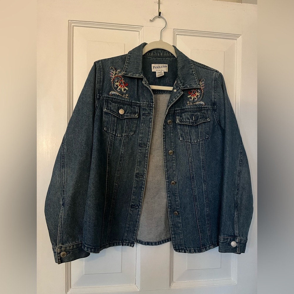 Pendleton embroidered jeans jacket